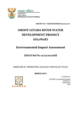 Annexure B Terrestrial Ecology