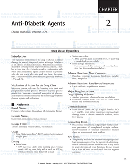 Anti-Diabetic Agents