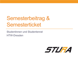 Semesterbeitrag & Semesterticket