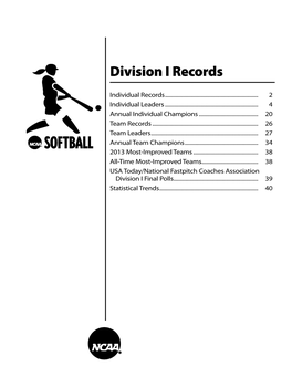 Division I Records