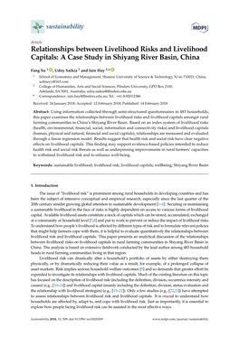 Relationships Between Livelihood Risks and Livelihood Capitals: a Case Study in Shiyang River Basin, China