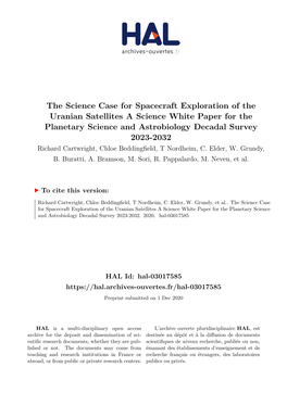 The Science Case for Spacecraft Exploration of the Uranian Satellites