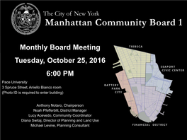 Manhattan Community Board 1 Full Board Meeting