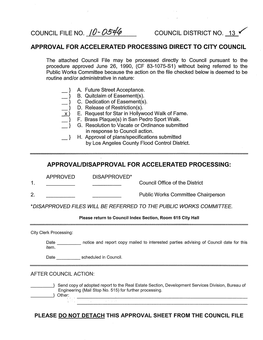Council File No. /0- Os"# Council District No