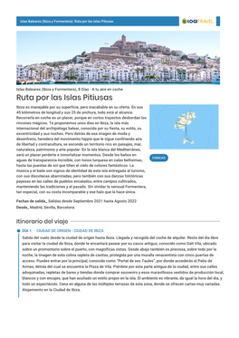 Ruta Por Las Islas Pitiusas