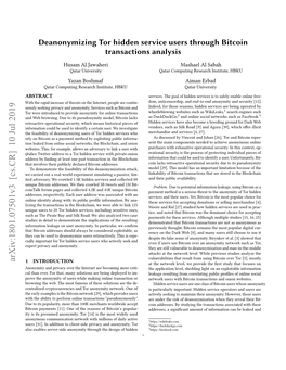 Deanonymizing Tor Hidden Service Users Through Bitcoin Transactions Analysis