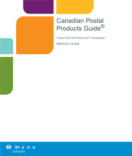 Canadian Postal Products V2014-03 Product Guide