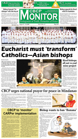 CBCP Urges National Prayer for Peace in Mindanao