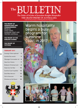 Warm Hospitality Begins a Busy Program for Sunshine Coast in 2017