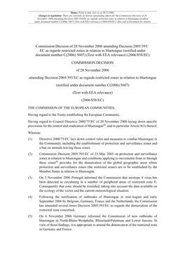 Commission Decision of 28 November 2006