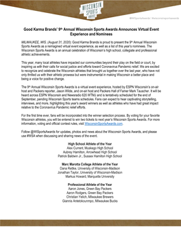 Good Karma Brands' 9Th Annual Wisconsin Sports Awards