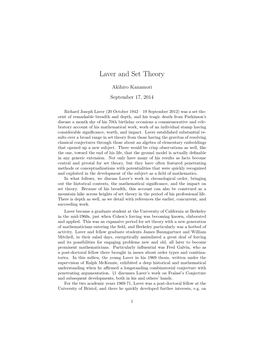 Laver and Set Theory