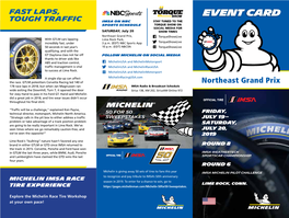 The Michelin Lime Rock Event Card for the Race Is Linked Here