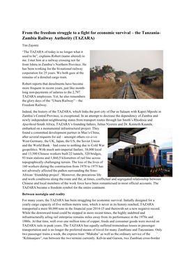 The Tanzania- Zambia Railway Authority (TAZARA)