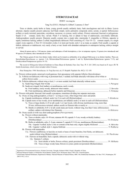 STERCULIACEAE 梧桐科 Wu Tong Ke Tang Ya (唐亚)1; Michael G