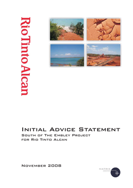 Initial Advice Statement South of the Embley Project for Rio Tinto Alcan