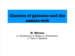 Clusters of Galaxies and the Cosmic-Web