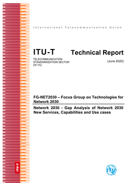 Technical Report TELECOMMUNICATION STANDARDIZATION SECTOR (June 2020) of ITU