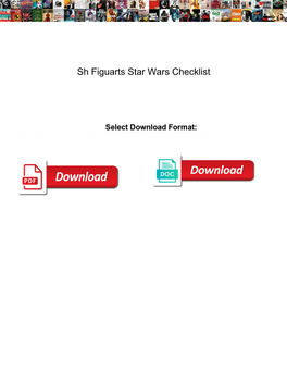 Sh Figuarts Star Wars Checklist