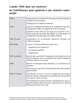 1964: De L'indifférence Quasi Générale À Une Réussite Remarquable