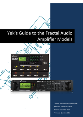 Yek's Guide to the Fractal Audio Amplifier Models