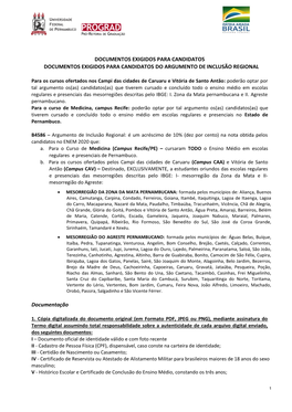 B4586 – Argumento De Inclusão Regional: É Um Acréscimo De 10% (Dez Por Cento) Na Nota Obtida Pelos Candidatos No ENEM 2020 Que: A