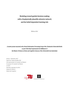 Modeling Reward-Guided Decision-Making with a Biophysically Plausible Attractor Network and the Belief-Dependent Learning Rule