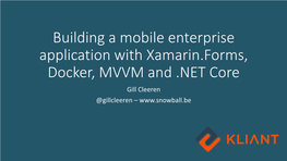 Xamarin – MVVM – Microservices