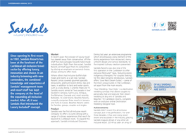 Since Opening Its First Resort in 1981, Sandals Resorts Has Been at The