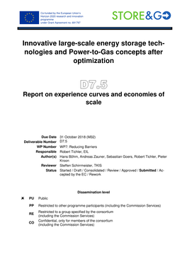 Innovative Large-Scale Energy Storage Tech- Nologies and Power-To-Gas Concepts After Optimization