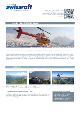 Vol En Hélicoptère En Suisse