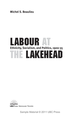 Labour at the Lakehead