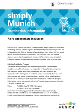 Fairs and Markets in Munich