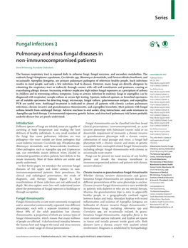 Series Fungal Infections 3 Pulmonary and Sinus Fungal Diseases in Non