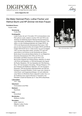 Die Maler Heimrad Prem, Lothar Fischer Und Helmut Sturm Und HP Zimmer Mit Ihren Frauen