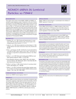 NOMO1 Shrna (H) Lentiviral Particles: Sc-75944-V