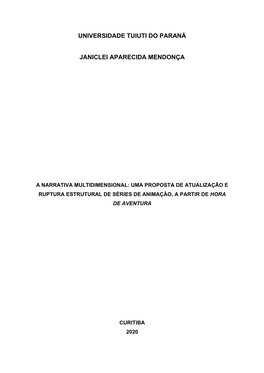 Universidade Tuiuti Do Paraná Janiclei Aparecida Mendonça