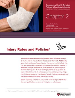 Chapter 2 – Injury Rates and Policies