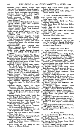 2346 Supplement to the London Gazette, 25 April, 1941