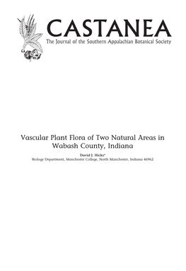 CASTANEA the Journal of the Southern Appalachian Botanical Society