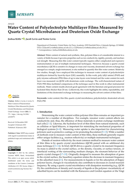 Water Content of Polyelectrolyte Multilayer Films Measured by Quartz Crystal Microbalance and Deuterium Oxide Exchange