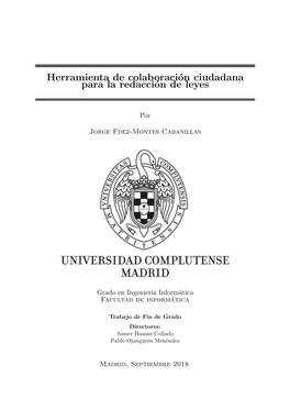 Herramienta De Colaboración Ciudadana Para La Redacción De Leyes