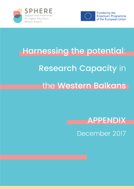 Research Capacity in the Western Balkans APPENDIX
