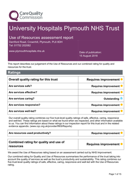 University Hospitals Plymouth NHS Trust