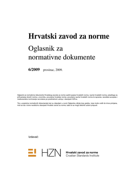 HZN Oglasnik Za Normativne Dokumente 6