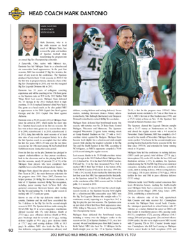 Head Coach Mark Dantonio