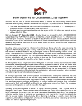 Equity Crosses the Ksh 1,000,000,000,000 Balance Sheet Mark