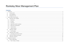 Ronksley Moor Management Plan