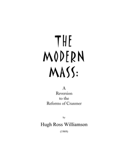 The Modern Mass