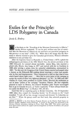 LDS Polygamy in Canada